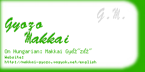 gyozo makkai business card